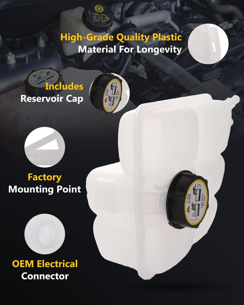OCPTY Coolant Reservoir Bottle Coolant Overflow Tank Fits For Mazda LF5015350 LFR515360 - Image 2